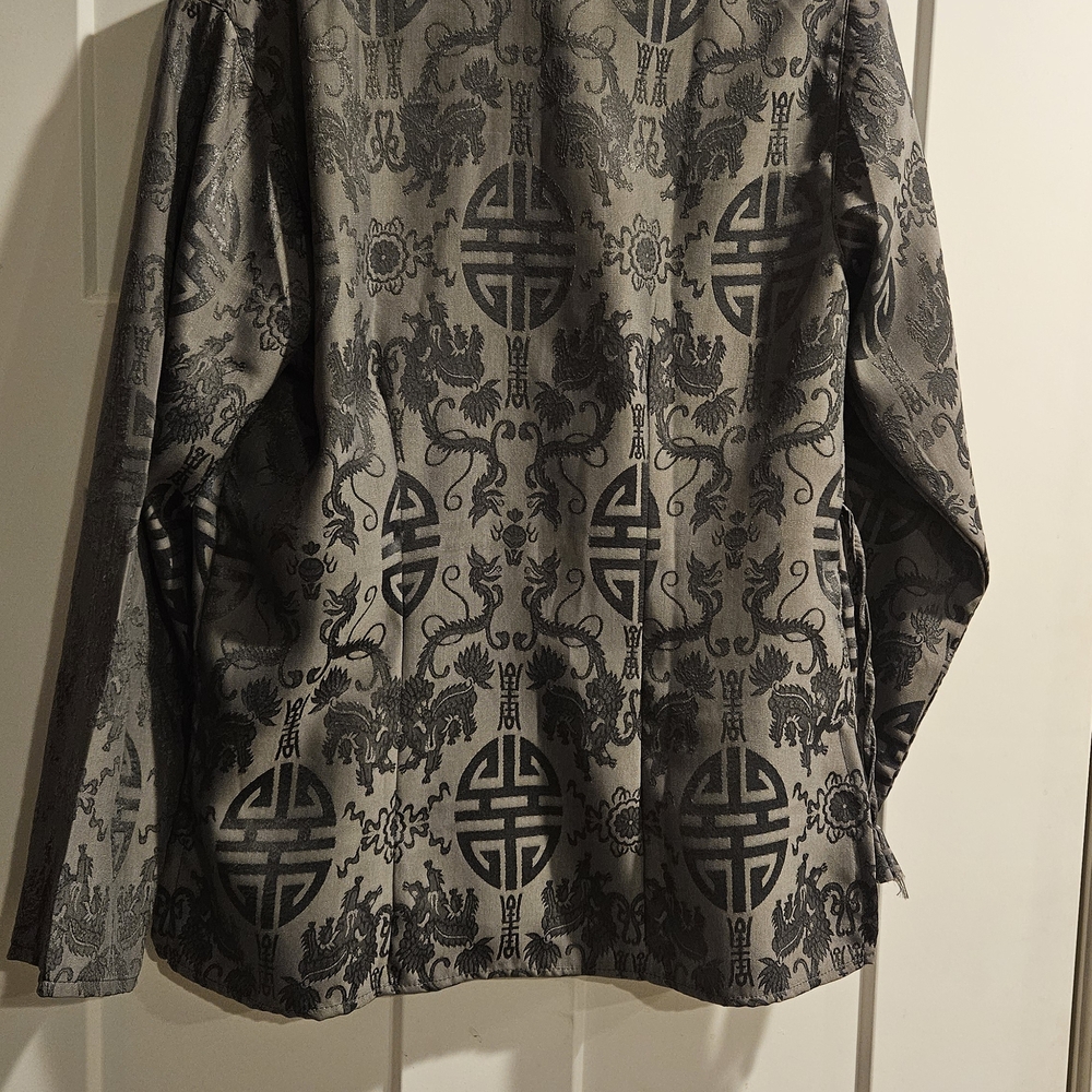 Elegant Gray Patterned Jacket